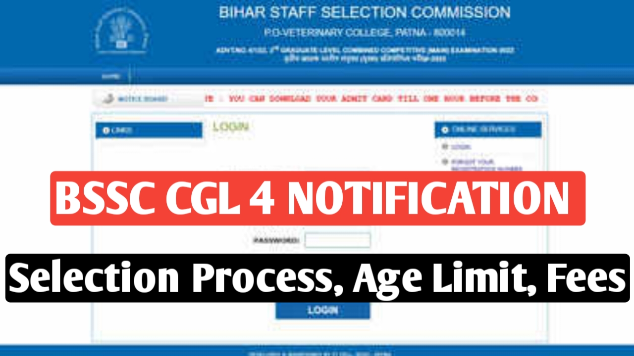 BSSC CGL-4 Notification 2024